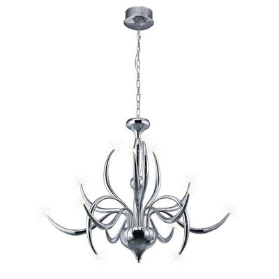 Luminosa Lighting Luminosa Llamas Pendant 15 Light G4 Polished ChromeNot Led/cfl Compatible from B&Q
