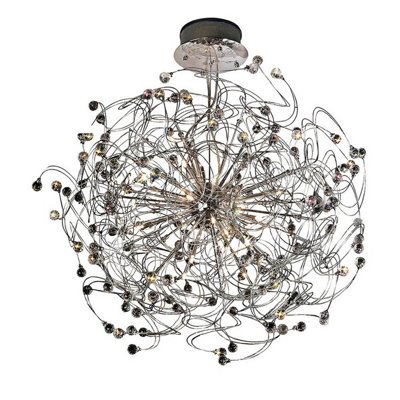 Luminosa Lighting Luminosa Messe Pendant 24 Light G4 Polished Chrome/crystalNot Led/cfl Compatible Item Weight: 15.3Kg from B&Q