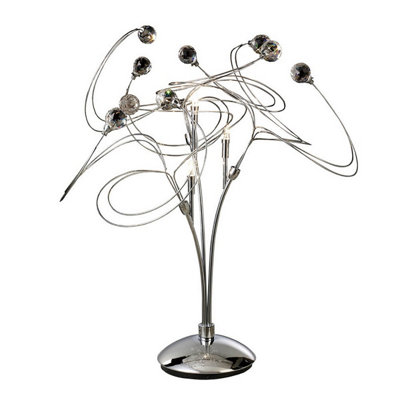 Luminosa Lighting Luminosa Messe Table Lamp 3 Light G4 Polished Chrome/crystalNot Led/cfl Compatible from B&Q