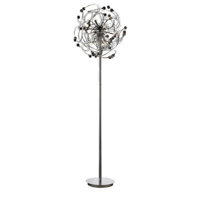 Luminosa Lighting Luminosa Messe Floor Lamp 12 Light G4 Polished Chrome/crystalNot Led/cfl Compatible from B&Q