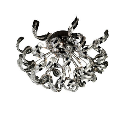 Luminosa Lighting Luminosa Esme Ceiling 20 Light G4 Polished Chrome/crystalNot Led/cfl Compatible from B&Q