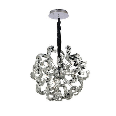 Luminosa Lighting Luminosa Esme Pendant 12 Light G4 Polished Chrome/crystalNot Led/cfl Compatible from B&Q
