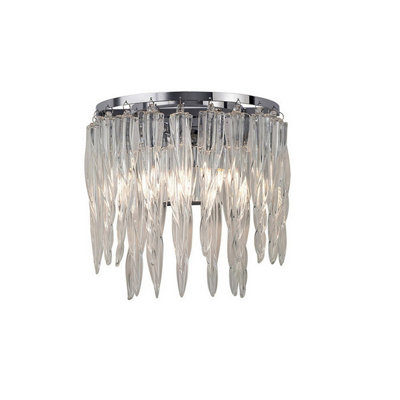 Luminosa Lighting Luminosa Tropez Wall Lamp 2 Light G9 Polished Chrome/glass from B&Q