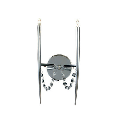 Luminosa Lighting Luminosa Zest Wall Lamp 2 Light G4 Polished Chrome/crystalNot Led/cfl Compatible from B&Q