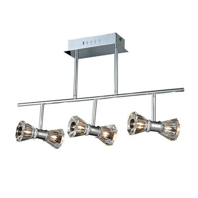 Luminosa Lighting Luminosa Elisa Semi Flush Bar 6 Light G4 Polished ChromeNot Led/cfl Compatible from B&Q