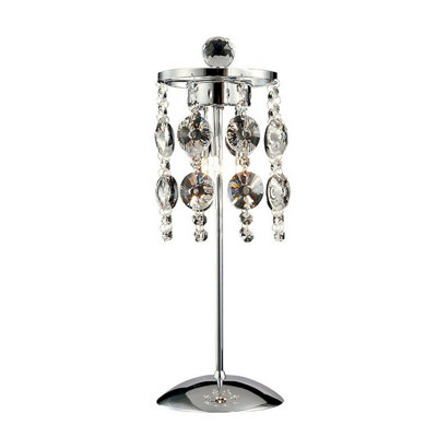 Luminosa Lighting Luminosa Nico Table Lamp 3 Light G4 Polished Chrome/crystalNot Led/cfl Compatible from B&Q