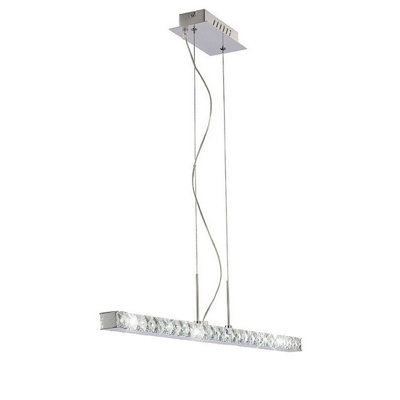 Luminosa Lighting Luminosa Galaxy Pendant Linear 12W Led 6000K Polished Chrome/crystal from B&Q