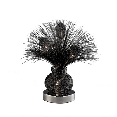 Luminosa Lighting Luminosa (Dh) Lenore Table Lamp 4 Light G4 Black/polished Polished ChromeNot Led/cfl Compatible from B&Q