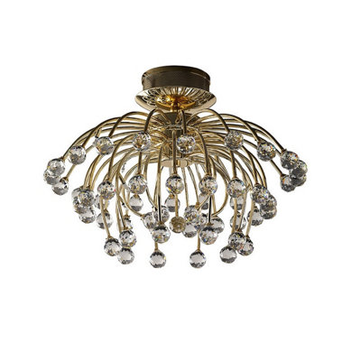 Luminosa Lighting Luminosa Xeena Ceiling 10 Light G4 French Gold/crystalNot Led/cfl Compatible from B&Q