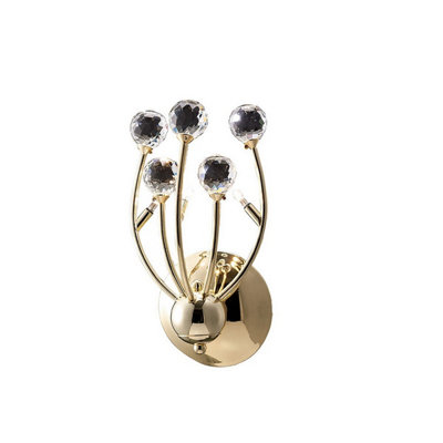 Luminosa Lighting Luminosa Xeena Wall Lamp Switched 3 Light G4 French Gold/crystalNot Led/cfl Compatible from B&Q