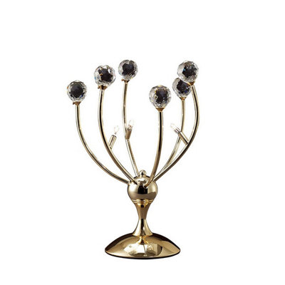 Luminosa Lighting Luminosa Xeena Table Lamp 3 Light G4 French Gold/crystalNot Led/cfl Compatible from B&Q
