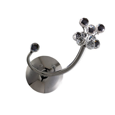 Luminosa Lighting Luminosa Octavia Wall Lamp Switched G4 Left Facing Polished Chrome/crystalNot Led/cfl Compatible from B&Q