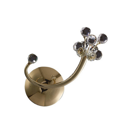 Luminosa Lighting Luminosa Octavia Wall Lamp Switched G4 Left Facing French Gold/crystalNot Led/cfl Compatible from B&Q