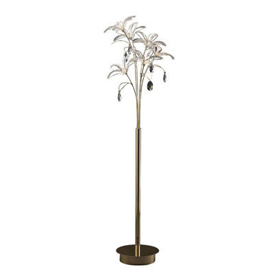 Luminosa Lighting Luminosa Kenzo Floor Lamp 6 Light G4 French Gold/crystalNot Led/cfl Compatible from B&Q