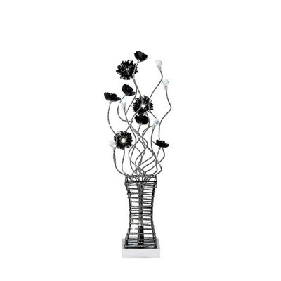 Luminosa Lighting Luminosa (Dh) Majella Table Lamp 4 Light G4 Polished Chrome/black/crystalNot Led/cfl Compatible from B&Q