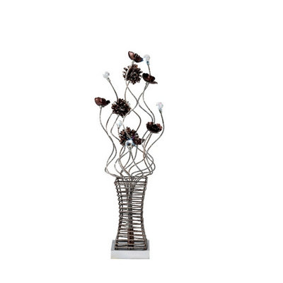 Luminosa Lighting Luminosa (Dh) Majella Table Lamp 4 Light G4 Polished Chrome/coffee/crystalNot Led/cfl Compatible from B&Q