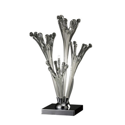 Luminosa Lighting Luminosa Love Table Lamp 3 Light G4 Polished Chrome/white GlassNot Led/cfl Compatible from B&Q