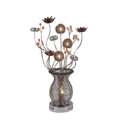 Luminosa Lighting Luminosa (Dh) Calista Table Lamp 4 Light G4 Brown/crystalNot Led/cfl Compatible from B&Q