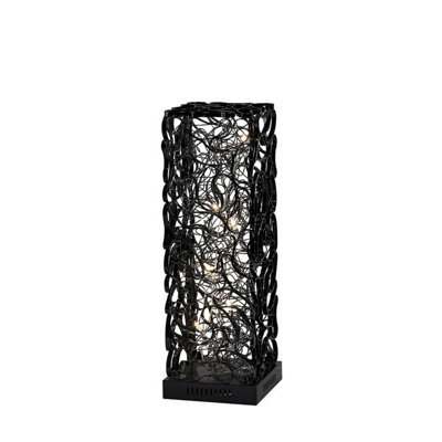 Luminosa Lighting Luminosa (Dh) Essen Table Lamp 6 Light G4 Black/silverNot Led/cfl Compatible from B&Q
