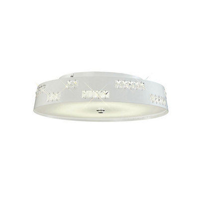 Luminosa Lighting Luminosa Phoenix Flush Ceiling 18W Led 4000K White/crystal from B&Q