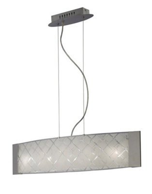 B&Q -  Luminosa Aries Ceiling Pendant 5 Light Polished ChromeGlass