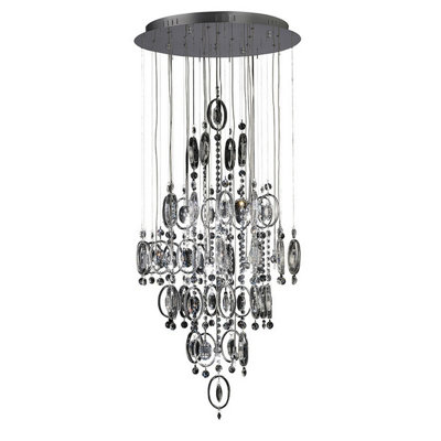 Luminosa Lighting Luminosa Solana Pendant 18 Light G4 Polished Chrome/crystalNot Led/cfl Compatible from B&Q