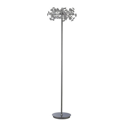 Luminosa Lighting Luminosa Savanna Floor Lamp 3 Light G9 Polished Chrome/crystalNot Led/cfl Compatible from B&Q