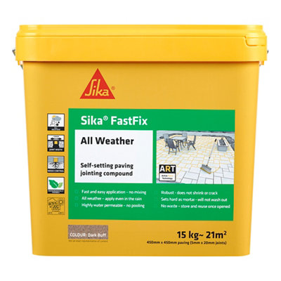 Sika Fastfix Ready Mixed Quick Dry Dark Buff Jointing Compound 15Kg Tub from B&Q