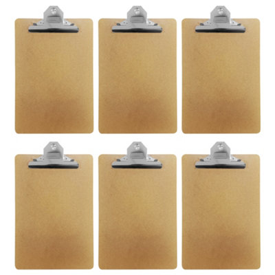 Pack Of 6 Janrax Foolscap Mdf Clipboard With Butterfly Clip (A4 Plus) from B&Q