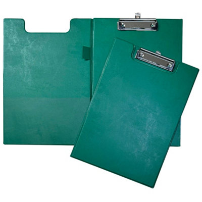 Janrax A4 Dark Green Foldover Clipboard from B&Q