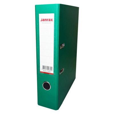  - A4 Green Paperbacked Lever Arch File By Janrax