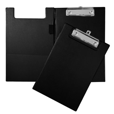 A5 Black Foldover Clipboard With Pen Holder from B&Q