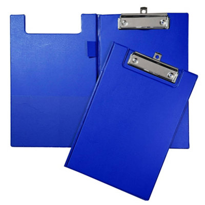 A5 Blue Foldover Clipboard With Pen Holder from B&Q
