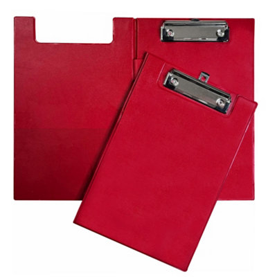 A5 Red Foldover Clipboard With Pen Holder from B&Q