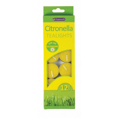 Pack Of 12 Citronella Tealights Candles from B&Q
