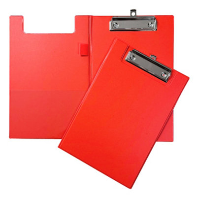 A5 Neon Orange Foldover Clipboard With Pen Holder from B&Q