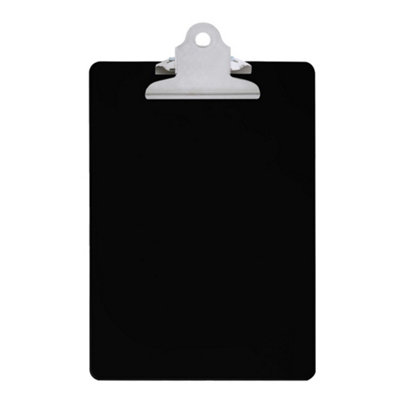 Black A5 Clipboard With Butterfly Clip With Ruled Side from B&Q