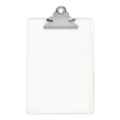 Clear A5 Clipboard With Butterfly Clip With Ruled Side from B&Q