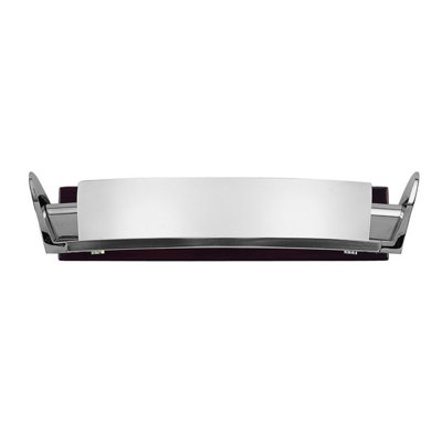 Luminosa Lighting Luminosa Zira Wall Lamp Switched 2 Light G9Polished Chrome/frosted White Glass/wenge from B&Q