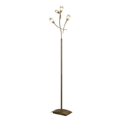 Luminosa Lighting Luminosa Pietra Floor Lamp 4 Light G9Antique BrassNot Led/cfl Compatible from B&Q