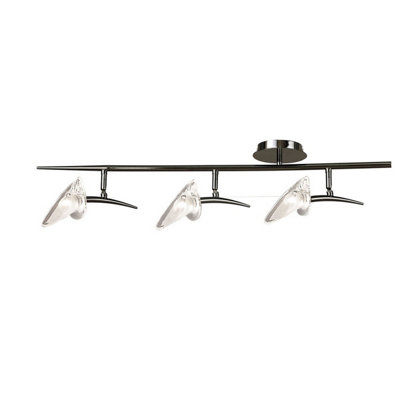 Luminosa Lighting Luminosa Flavia Linear Spot Light 3 Light G9 With Adjustable HeadsBlack Chrome from B&Q