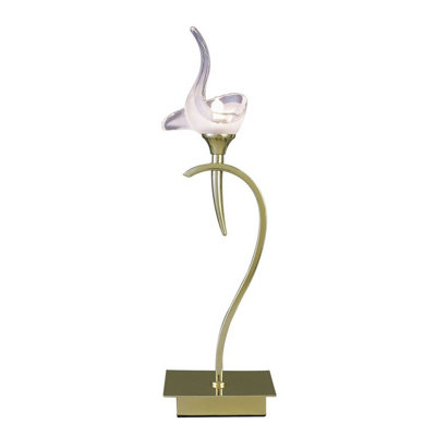 Luminosa Lighting Luminosa Viena Table Lamp 1 Light G9Polished Brass from B&Q