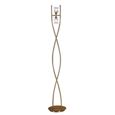 Luminosa Lighting Luminosa Alaska Floor Light G9 2 Light G9Antique BrassNot Led/cfl Compatible from B&Q