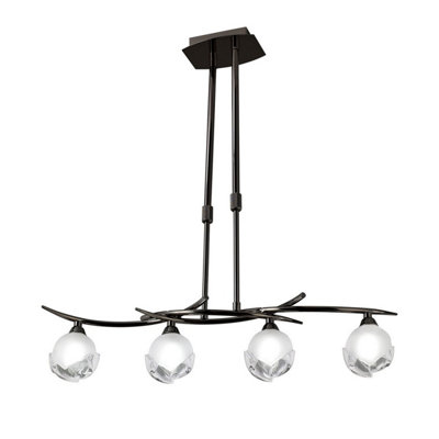 Luminosa Lighting Luminosa Fragma Linear Telescopic 4 Light G9 LineBlack Chrome from B&Q