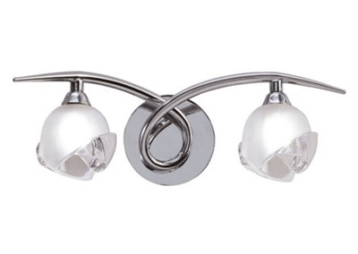 B&Q -  Luminosa Fragma Wall Lamp Switched 2 Light G9Polished Chrome