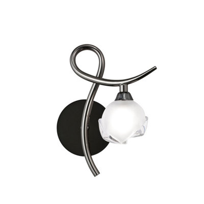 Luminosa Lighting Luminosa Fragma Wall Lamp Right 1 Light G9Black Chrome from B&Q