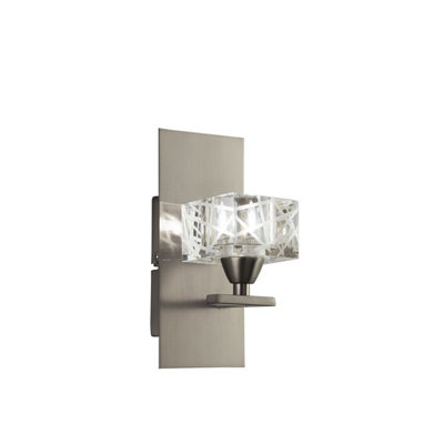 Luminosa Lighting Luminosa Zen Wall Lamp Switched 1 Light G9Satin Nickel from B&Q