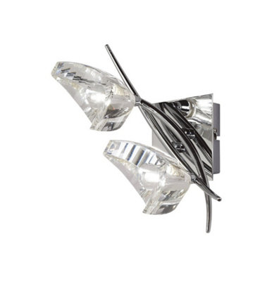 B&Q -  Luminosa Eclipse Wall Lamp Switched 2 Light G9Polished Chrome