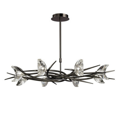 Luminosa Lighting Luminosa Eclipse Telescopic 8 Light G9Black Chrome from B&Q