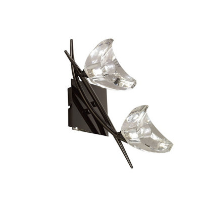 Luminosa Lighting Luminosa Eclipse Wall Lamp 2 Light G9Black Chrome from B&Q